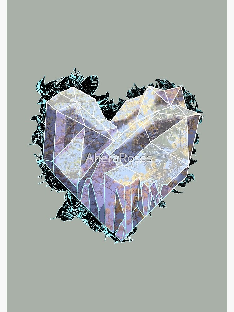 Thumbnail 3 of 3, Journal, Tree Canopies in a Purple Crystal Heart designed and sold by AheraRoses.