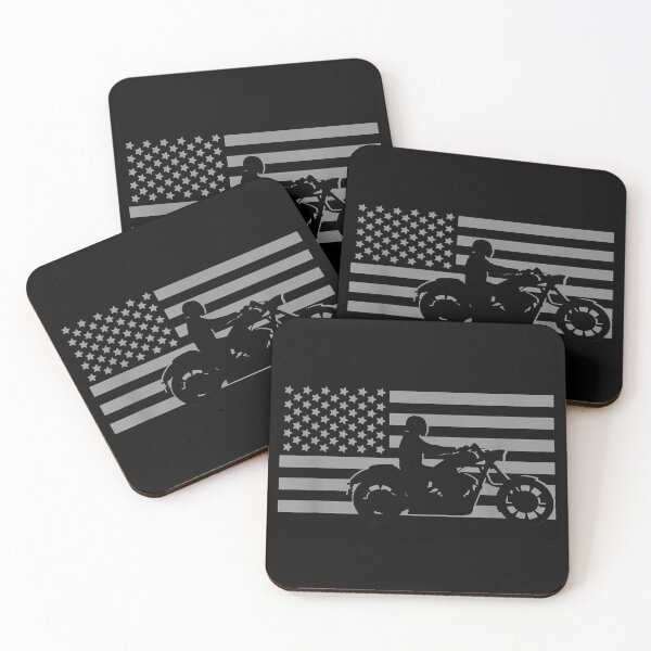 Item preview, American Flag Biker Motorcycle T-Shirt designed and sold by CyntoyaTatum.