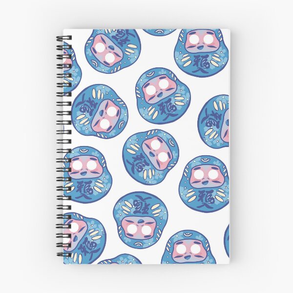 Item preview, Blue Sakura Daruma Doll Pattern designed and sold by Druid Soup.