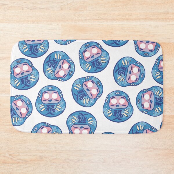 Item preview, Blue Sakura Daruma Doll Pattern designed and sold by Druid Soup.