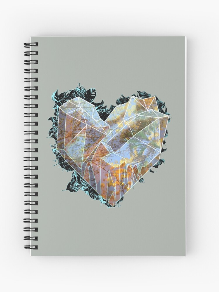 Thumbnail 1 of 3, Journal, Tree Canopies in an Orange-Tinted Crystal Heart designed and sold by AheraRoses.