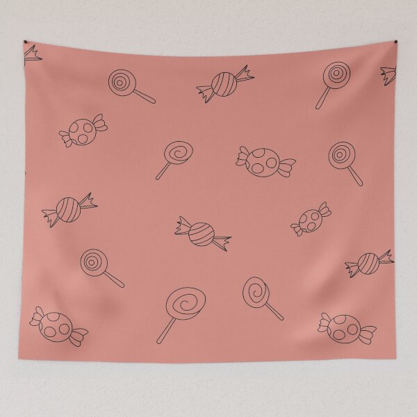 Item preview, Candy Black Art Print designed and sold by lineartdesigns.