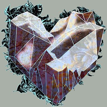 Artwork thumbnail, Tree Canopies in a Red-Violet tinted Crystal Heart by AheraRoses