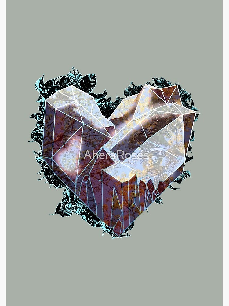 Thumbnail 3 of 3, Journal, Tree Canopies in a Red-Violet tinted Crystal Heart designed and sold by AheraRoses.