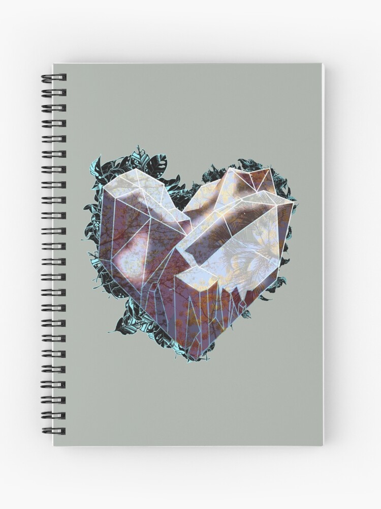 Thumbnail 1 of 3, Journal, Tree Canopies in a Red-Violet tinted Crystal Heart designed and sold by AheraRoses.
