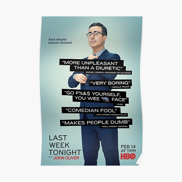 "Last Week Tonight" Poster for Sale by Jabec Redbubble