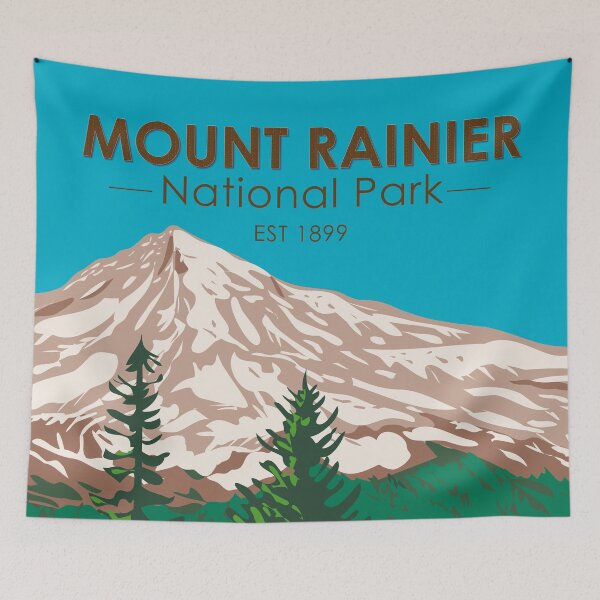 Item preview, Mount Rainier National Park Washington Vintage designed and sold by KrisSidDesigns.
