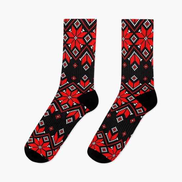 Item preview, Wellspring - Star Alatyr - Ethno Ukrainian Traditional Pattern - Slavic Symbol - Large Scale Red Black designed and sold by GrandTartaria.