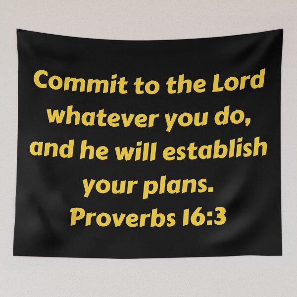 Aperçu de l'œuvre Bible Verse Proverbs 16:3 créée et vendue par Prayingwarrior.