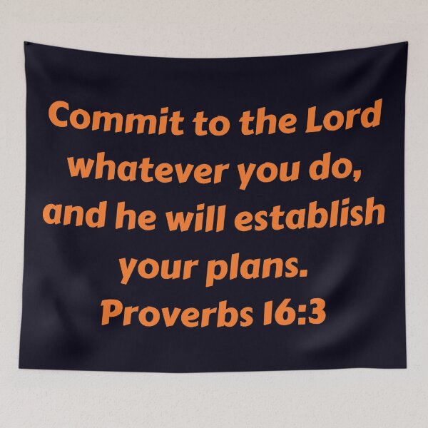 Item preview, Bible Verse Proverbs 16:3 designed and sold by Prayingwarrior.
