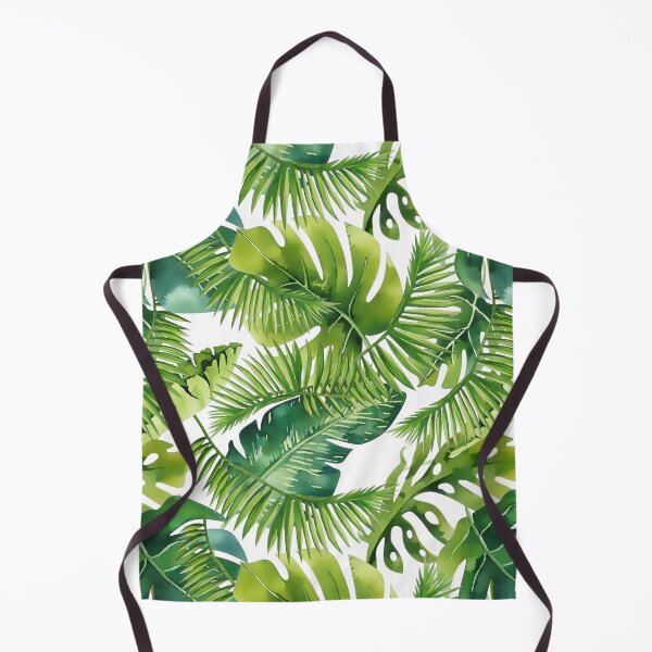 Item preview, Lush Green Monstera And Palm Leaf Pattern designed and sold by artsandsoul.