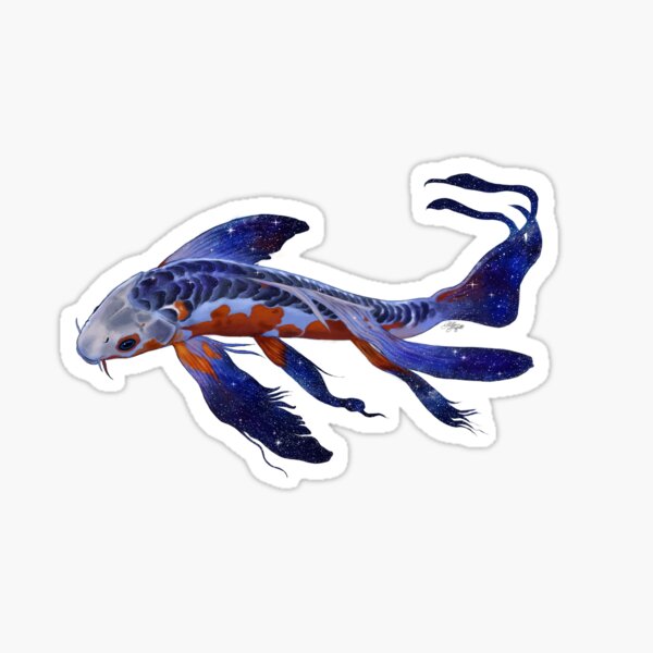 The Galaxy Koi Sticker