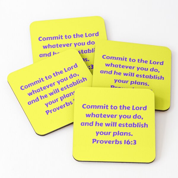 Item preview, Bible Verse Proverbs 16:3 designed and sold by Prayingwarrior.