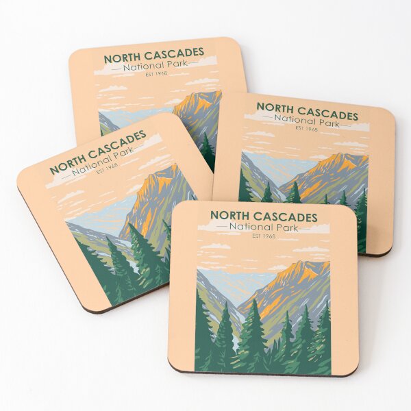 Item preview, North Cascades National Park Washington Vintage designed and sold by KrisSidDesigns.