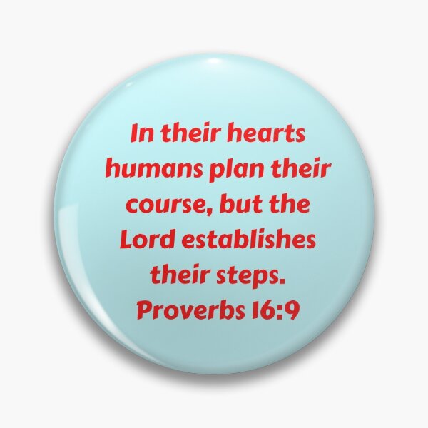 Artikelvorschau, Bible Verse Proverbs 16:9 entworfen und verkauft von Prayingwarrior.