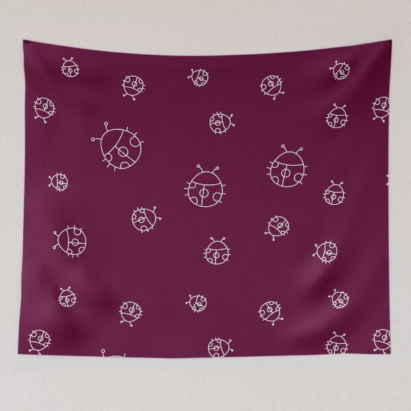 Item preview, Ladybug White Art Print designed and sold by lineartdesigns.