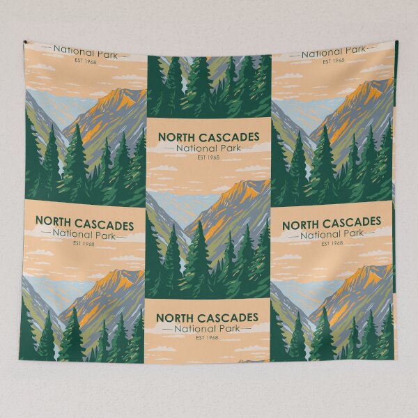 Item preview, North Cascades National Park Washington Vintage designed and sold by KrisSidDesigns.