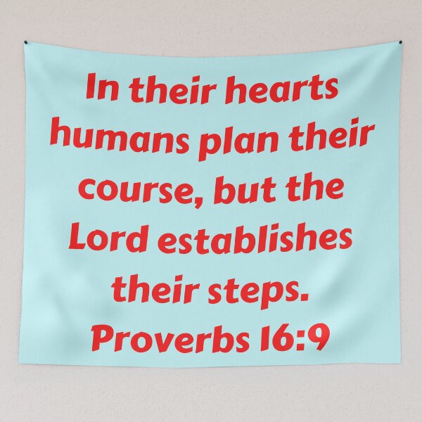 Artikelvorschau, Bible Verse Proverbs 16:9 entworfen und verkauft von Prayingwarrior.