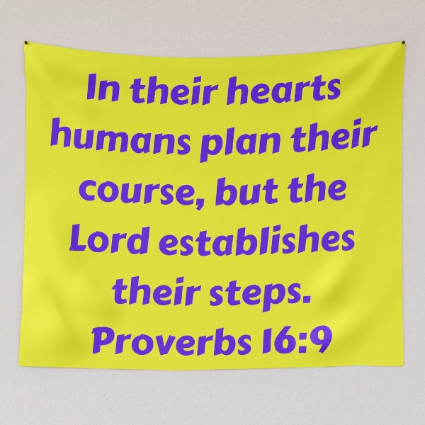 Artikelvorschau, Bible Verse Proverbs 16:9 entworfen und verkauft von Prayingwarrior.