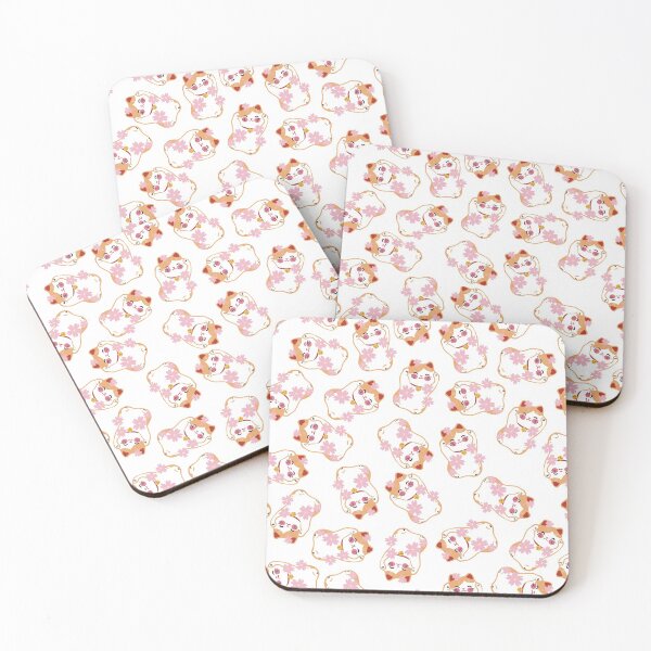 Item preview, Orange Lucky Cat Pattern designed and sold by Druid Soup.