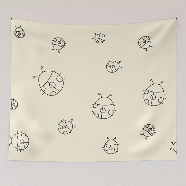 Item preview, Ladybug Black Art Print designed and sold by lineartdesigns.