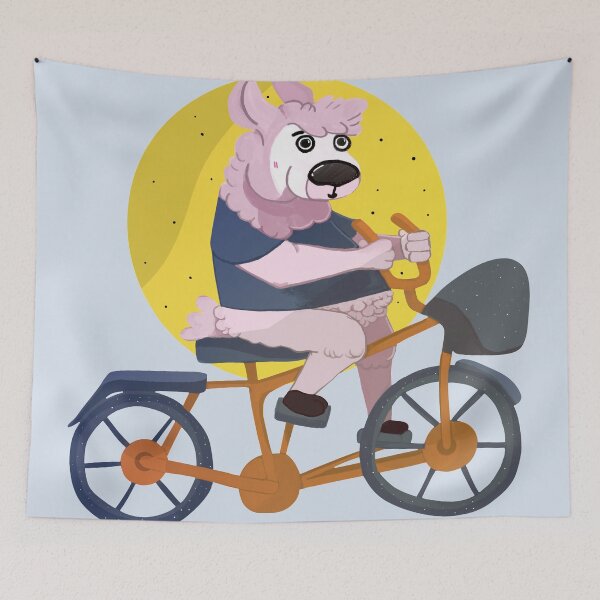 Item preview, Biking Llama designed and sold by Spacepaprika.