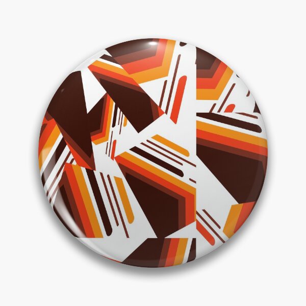 Artikelvorschau, Retro Astral Geometrische Formen Rot Orange Weiß Schwarz entworfen und verkauft von Archer25.
