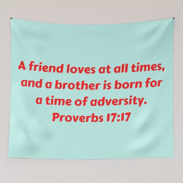 Item preview, Bible Verse Proverbs 17:17 designed and sold by Prayingwarrior.
