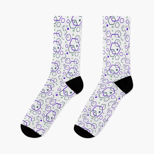 Item preview, Retro Astral Geometric Shapes Purple Green White designed and sold by Archer25.