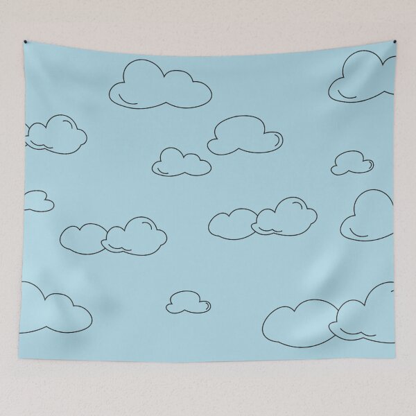 Item preview, Cloudy Black Art Print designed and sold by lineartdesigns.