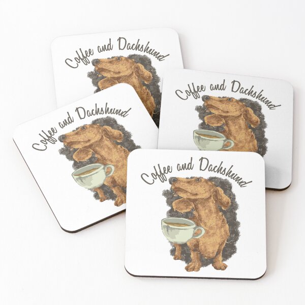 Item preview, Coffee and Dachshund For Dog Enthusiast designed and sold by teweshirt.