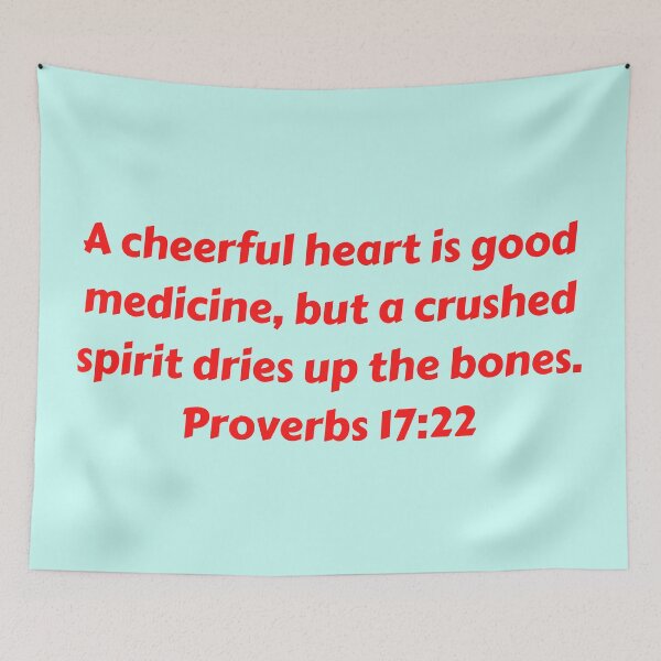 Aperçu de l'œuvre Bible Verse Proverbs 17:22 créée et vendue par Prayingwarrior.
