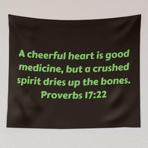 Aperçu de l'œuvre Bible Verse Proverbs 17:22 créée et vendue par Prayingwarrior.