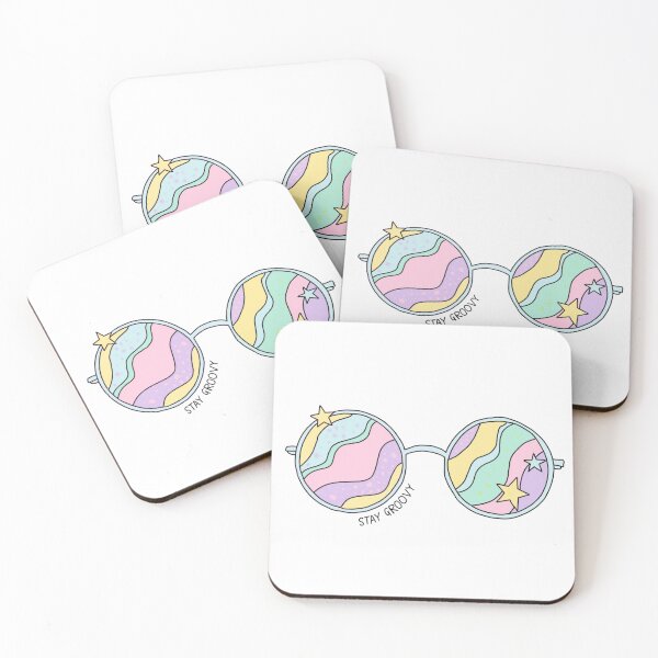 Item preview, Stay groovy glasses  designed and sold by Whimsical Prints.
