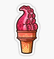 Tentacle Treat (pink ink) Sticker