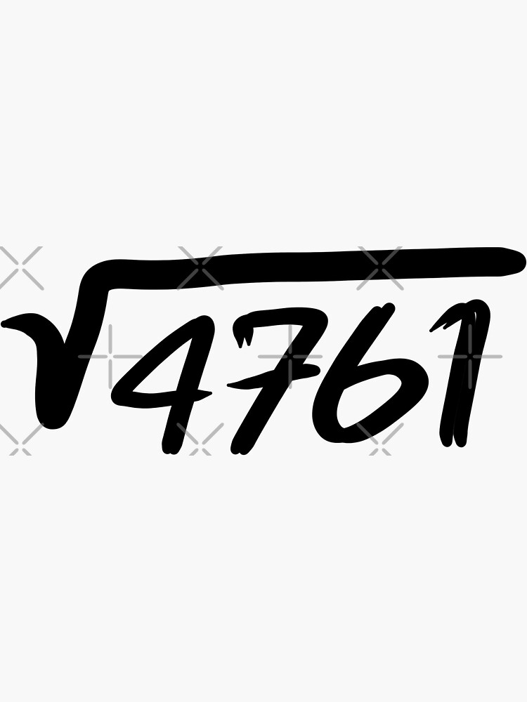 square-root-of-4761-sticker-for-sale-by-drowningwoodfae-redbubble