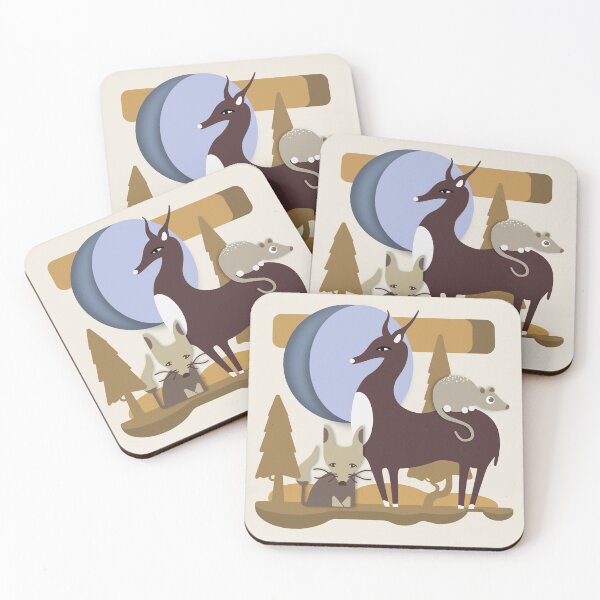 Item preview, Fox, Deer & Possum designed and sold by MarshlandOracle.