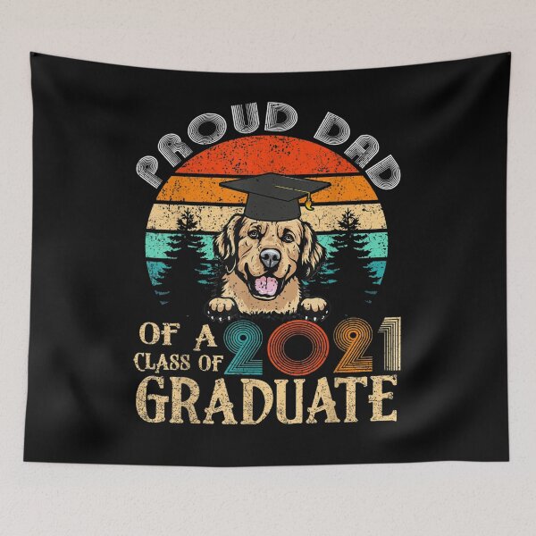 Item preview, Proud Dad Of A Class Of 2021 Graduate Golden Retriever designed and sold by maizreo.