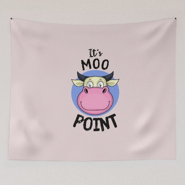 Item preview, Vintage It's Moo point Typography and funny cow face illustration   designed and sold by garniturex.