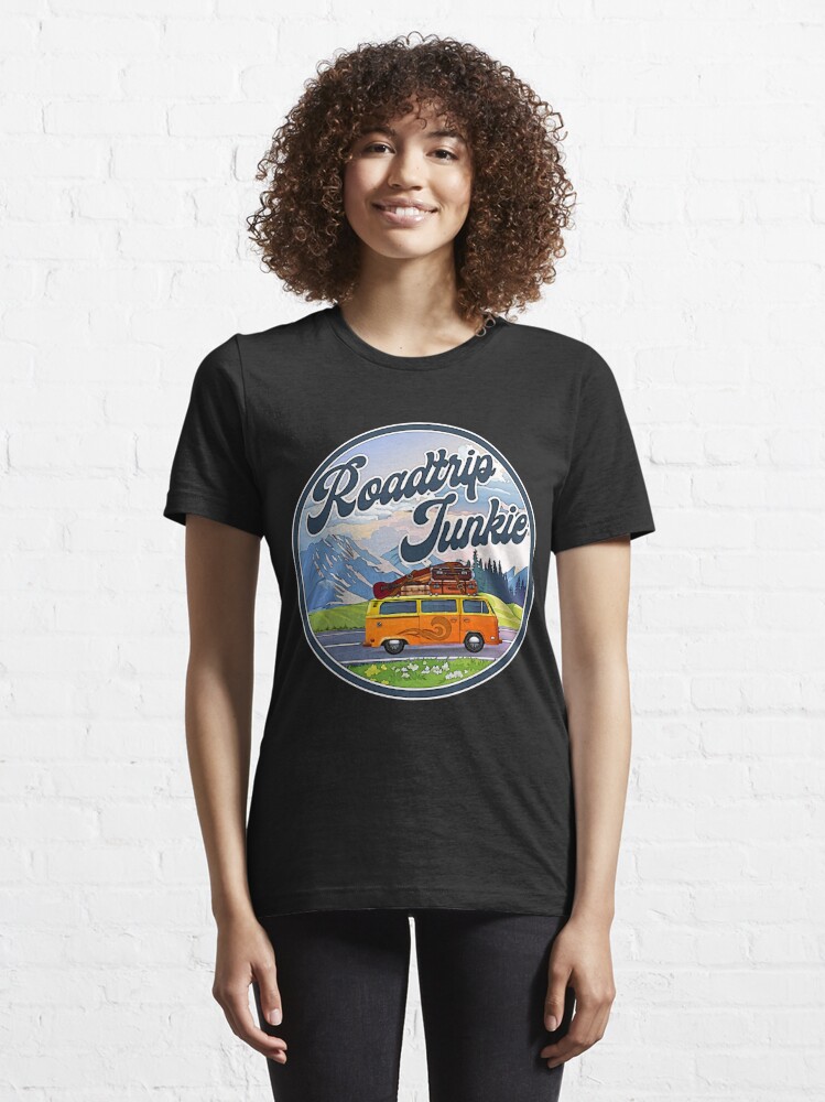 Essential T-Shirt, Road Trip Junkie designed and sold by v-nerd