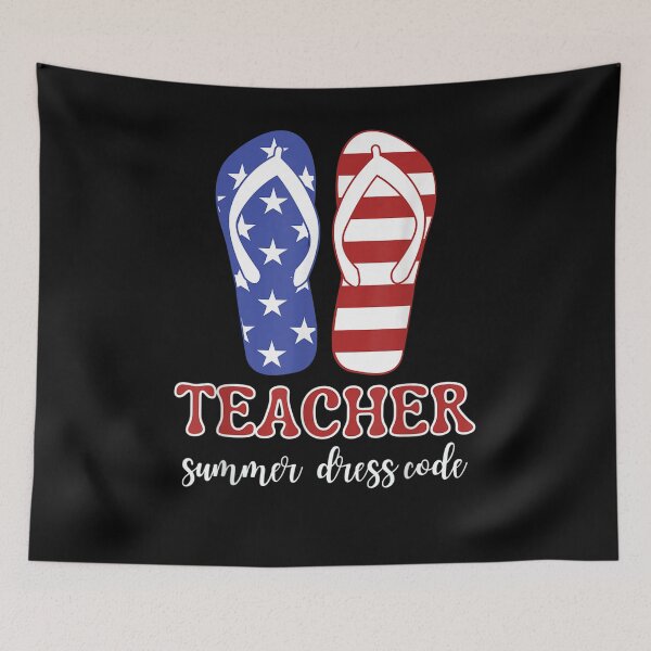 Item preview, Teacher School Patriotic Flip Flops Funny Summer Teacher designed and sold by anniet33.