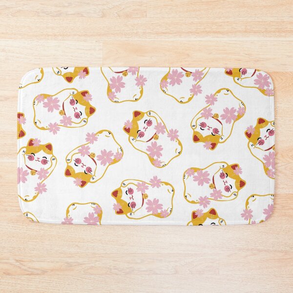 Item preview, Yellow Lucky Cat Pattern designed and sold by Druid Soup.