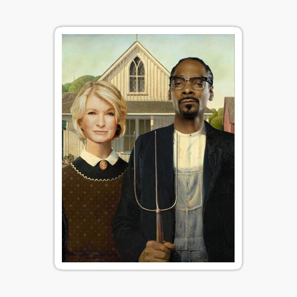 Snoop Martha American Gothic Sticker