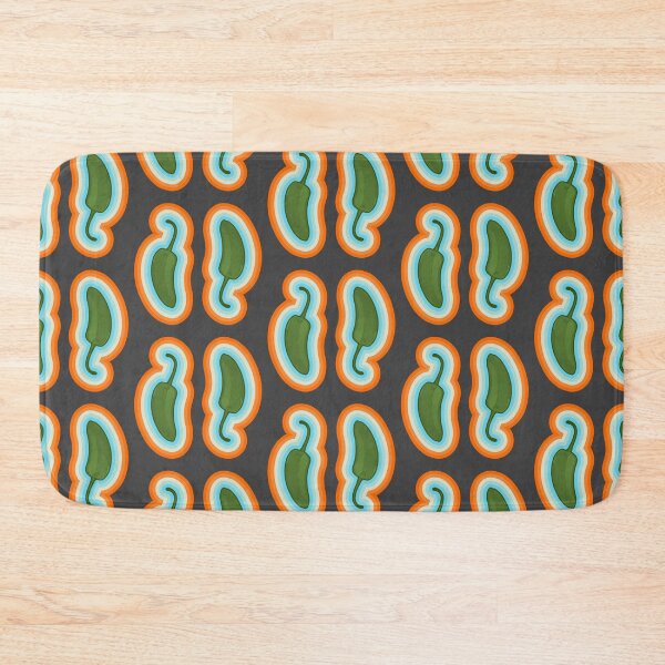 Item preview, Green Jalapeno Chili pattern with colorful border designed and sold by BRU Design.