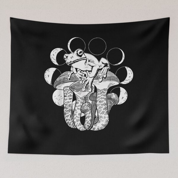 Item preview, Cottagecore Aesthetic Frog Mushroom Moon Witchy Vintage designed and sold by anniet33.