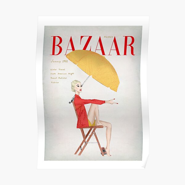 Harpers Bazaar Illustration Poster