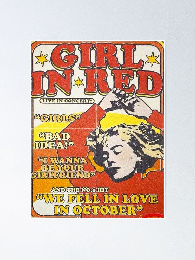 "Girl In Red Vintage poster" Poster for Sale by bellabutler Redbubble