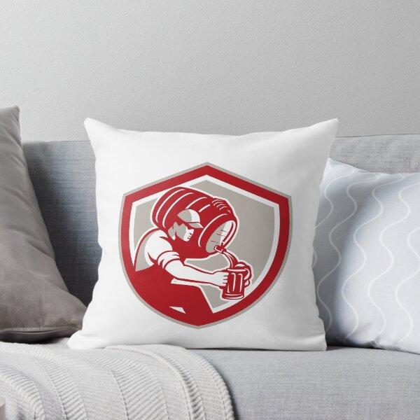 Item preview, Bartender Carrying Barrel Pour Pitcher Retro designed and sold by patrimonio.
