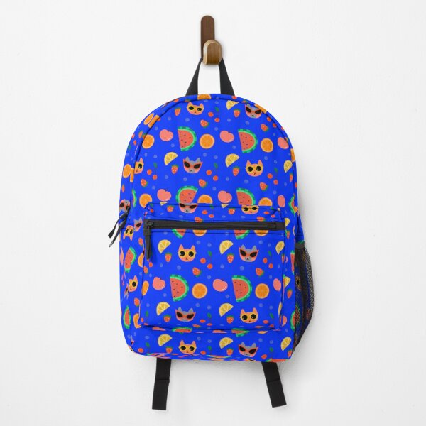 Item preview, Cats and Fruits Pattern (Blue) designed and sold by Jennie Mahoney.