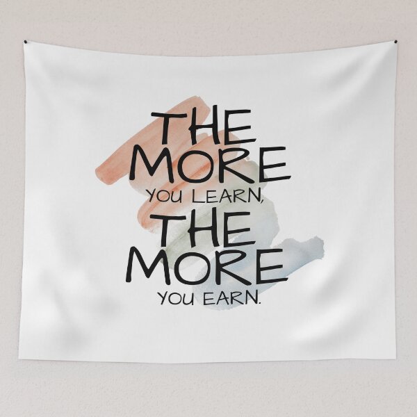 Item preview, The more you learn, the more you earn. designed and sold by VLTees.